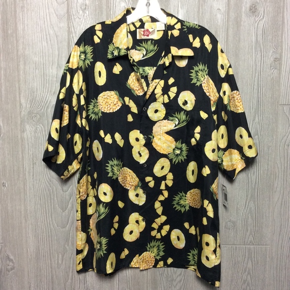 Hilo Hattie Other - Silk Pineapple Shirt Classic Hilo Hattie Hawaiian